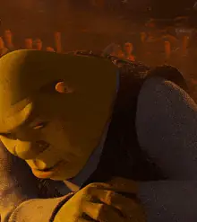 Shrek giving a smouldering look